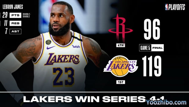 <a href=/lanqiuxilie/lakers/ target=_blank class=infotextkey>湖人</a>大胜<a href=/lanqiuxilie/rockets/ target=_blank class=infotextkey>火箭</a>大比分4-1晋级西决